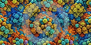 Hyper-detailed seamless tile pattern for design and textile, AI generated image