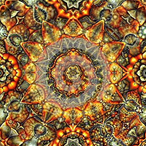 Hyper-detailed seamless tile pattern for design and textile, AI generated image