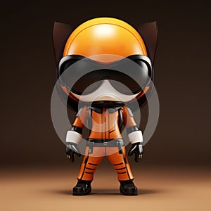 Hyper-detailed Toycore Superheroes In Dark Orange: 32k Uhd Renderings