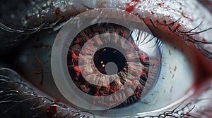 Hyper-detailed Zombie Eye Illustration With Cryengine Style