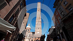 Hyper lapse two towers bologna - italy