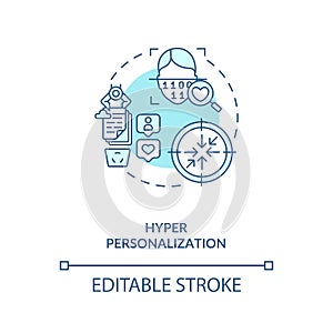Hyper personalization concept icon