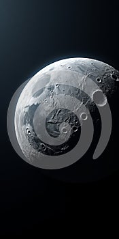 Hyper-realistic 3d Moon Texture Rendered In Cinema4d