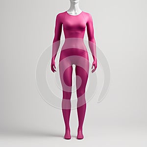 Hyper Realistic 3d Render Of Woman In Pink Bodysuit