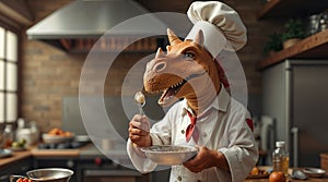 hyper-realistic anthropomorphic dinosaur portrait