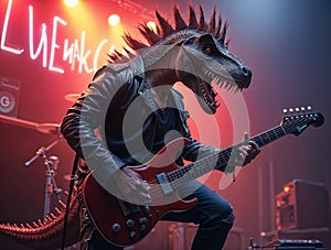 hyper-realistic anthropomorphic dinosaur portrait