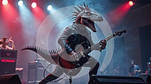 hyper-realistic anthropomorphic dinosaur portrait