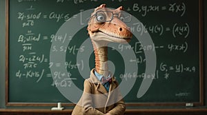 hyper-realistic anthropomorphic dinosaur portrait