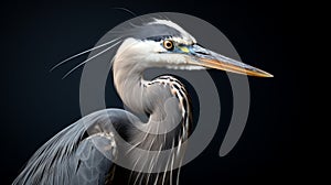 Hyper-realistic Blue Heron Portrait In Zbrush Style