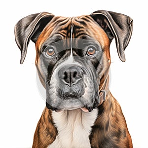 Hyper-realistic Boxer Dog Portrait By Maria Harper