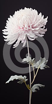 Hyper Realistic Chrysanthemum: Detailed Still Life With High Contrast