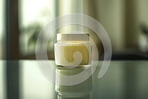 Hyper Realistic Cream Jar Reflection