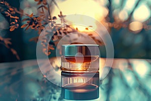 Hyper Realistic Cream Jar Reflection