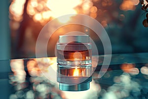 Hyper Realistic Cream Jar Reflection