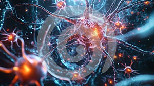 Hyper Realistic 3D Rendering of Neuroglia and Support Cells