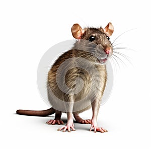 Hyper-realistic Darkly Comedic Rat: A Colorized National Geographic Photo