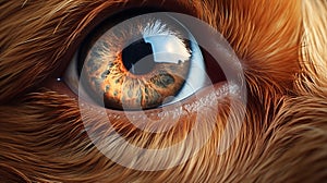 Hyper-realistic Dog\'s Eye Art Image In Daz3d Style