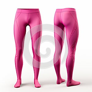 Hyper Realistic Fuchsia Leggings With Exaggerated Proportions