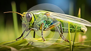 Hyper-realistic Insect Portrait: Striking Use Of Color And Sci-fi Spectacle