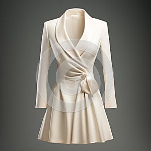 Hyper Realistic Ivory Dress 3d Model With Meticulous Design