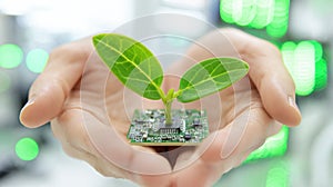 Nature Meets Technology: Plant Growing on Processor