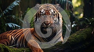 Hyper-realistic Portraiture: Majestic Tiger In Unreal Engine 5 photo