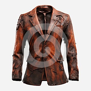 Hyper Realistic Rust Dress Blazer - Zbrush Apocalypse Art