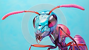 Hyper-realistic Sci-fi Ants With Colorful Moebius Style Illustrations