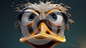 Hyper-realistic Sci-fi Duck With Glasses And Inventive Character Design