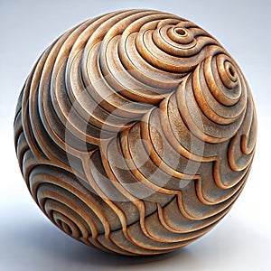 Hyper-detailed sphere 3D rendered, for designs and illustrations, AI generated image