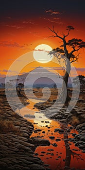 Savanna Painting In The Style Of Dalhart Windberg photo