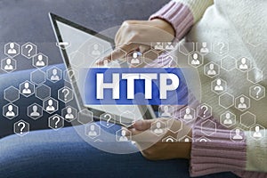 Hyper Text Transfer Protocol. HTTP on the touch screen with a bl