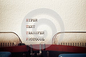 Hyper text transfer protocol