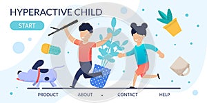 Hyperactive Children Problem Behavior Landing Page