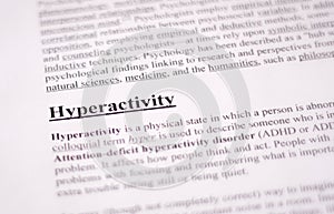 Hyperactivity - education or health care background