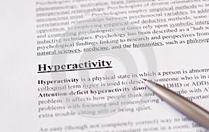Hyperactivity - education or health care background