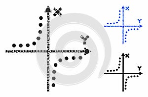 Hyperbola plot Composition Icon of Circles