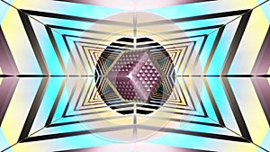 hypercube with sci fi space infinite tunnel vj loop background