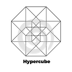 Hypercube vector icon