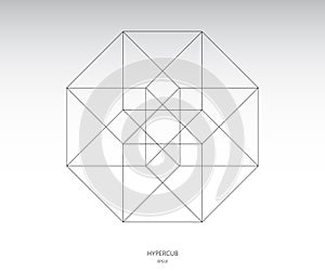 Hypercube vector icon