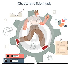 Hyperfocus idea, how to become more efficient. Choose an efficient task.