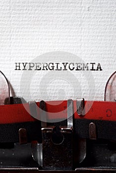 Hyperglycemia concept view photo