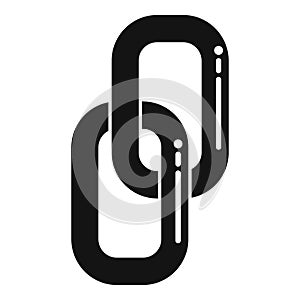 Hyperlink chain icon simple vector. Metal link