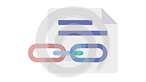 Hyperlink document icon for web content, vector design Generative AI