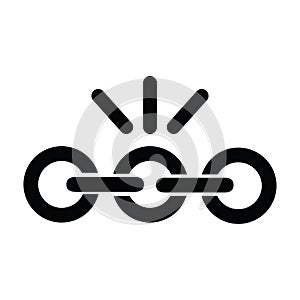 Hyperlink icon, External link black symbol