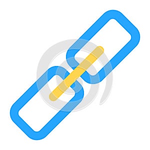 Hyperlink icon in flat style for any projects