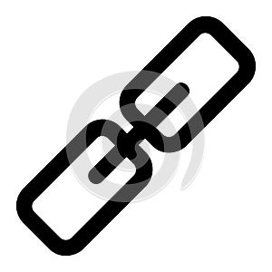 Hyperlink icon in solid style for any projects