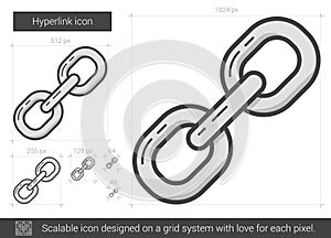 Hyperlink line icon.