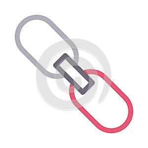 Hyperlink vector color line icon