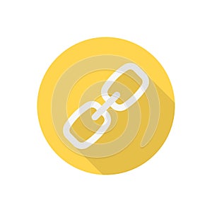 Hyperlink vector flat color icon